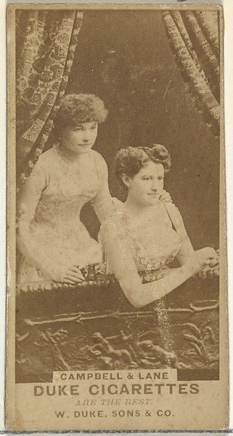 Campbell & Lane, from the Actors and Actresses series (N145-7) issued by Duke Sons & Co. to promote Duke Cigarettes