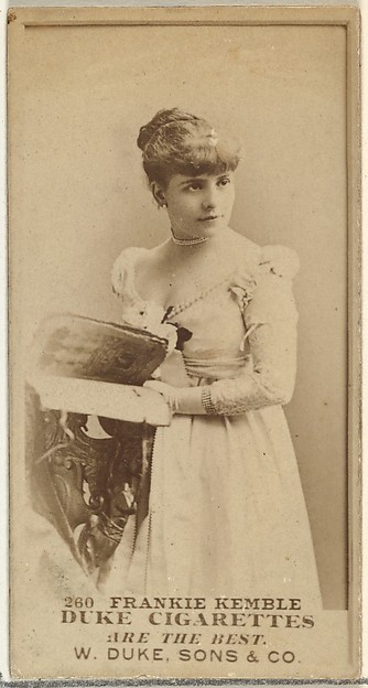 Card Number 260, Frankie Kemble, from the Actors and Actresses series (N145-7) issued by Duke Sons & Co. to promote Duke Cigarettes
