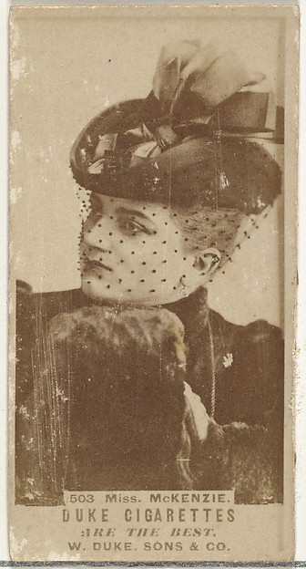 Card Number 503, Miss McKenzie, from the Actors and Actresses series (N145-7) issued by Duke Sons & Co. to promote Duke Cigarettes