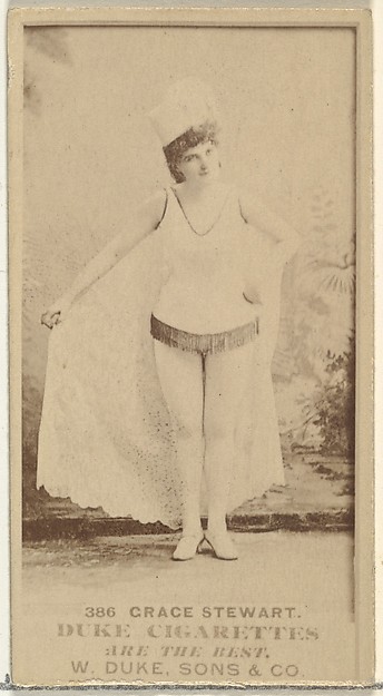Card Number 386, Grace Stewart, from the Actors and Actresses series (N145-7) issued by Duke Sons & Co. to promote Duke Cigarettes