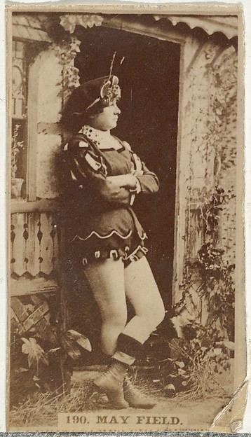 Card Number 190, May Field, from the Actors and Actresses series (N145-7) issued by Duke Sons & Co. to promote Duke Cigarettes