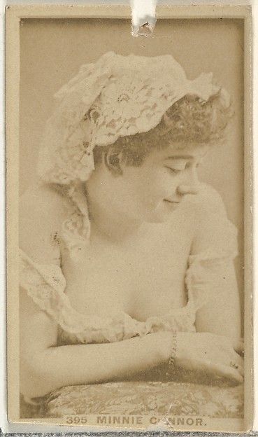 Card Number 395, Minnie Connor, from the Actors and Actresses series (N145-7) issued by Duke Sons & Co. to promote Duke Cigarettes
