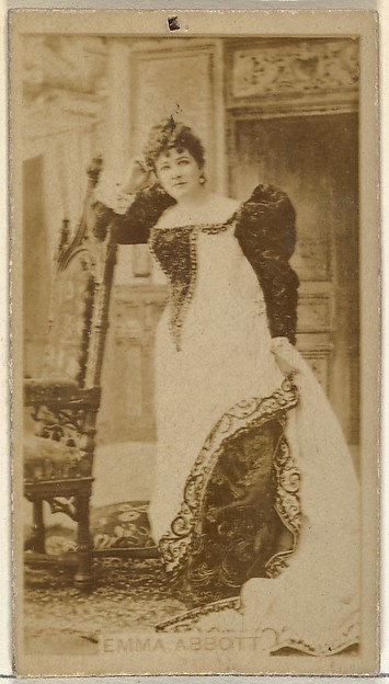 Emma Abbott, from the Actors and Actresses series (N145-8) issued by Duke Sons & Co. to promote Duke Cigarettes