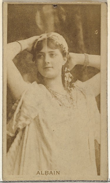 Miss Albain, from the Actors and Actresses series (N145-8) issued by Duke Sons & Co. to promote Duke Cigarettes