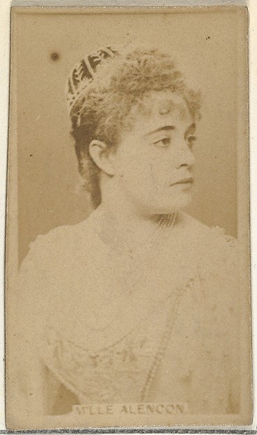 M'lle Alencon, from the Actors and Actresses series (N145-8) issued by Duke Sons & Co. to promote Duke Cigarettes