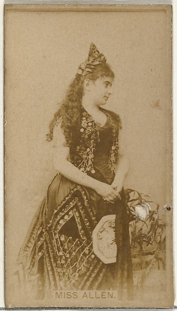Miss Allen, from the Actors and Actresses series (N145-8) issued by Duke Sons & Co. to promote Duke Cigarettes
