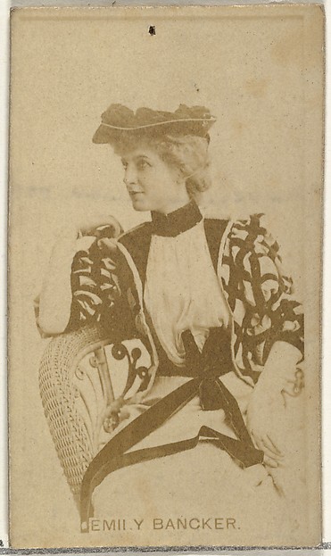 Emily Bancker, from the Actors and Actresses series (N145-8) issued by Duke Sons & Co. to promote Duke Cigarettes
