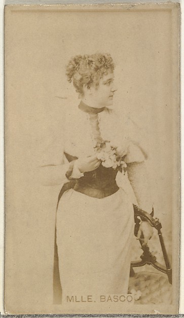 Mlle. Basco, from the Actors and Actresses series (N145-8) issued by Duke Sons & Co. to promote Duke Cigarettes