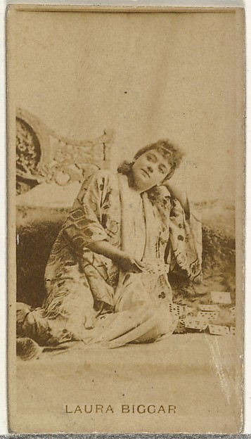 Laura Biggar, from the Actors and Actresses series (N145-8) issued by Duke Sons & Co. to promote Duke Cigarettes