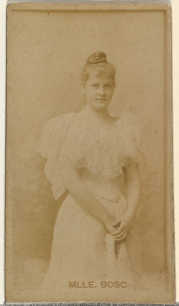 Mlle. Bosc, from the Actors and Actresses series (N145-8) issued by Duke Sons & Co. to promote Duke Cigarettes