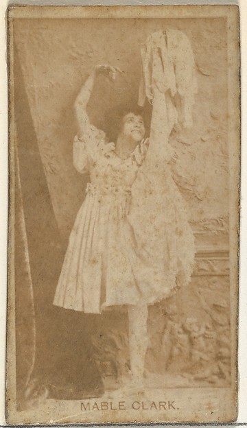 Mable Clark, from the Actors and Actresses series (N145-8) issued by Duke Sons & Co. to promote Duke Cigarettes