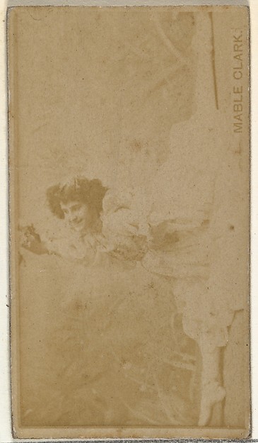 Mable Clark, from the Actors and Actresses series (N145-8) issued by Duke Sons & Co. to promote Duke Cigarettes
