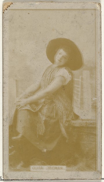 Clara Coleman, from the Actors and Actresses series (N145-8) issued by Duke Sons & Co. to promote Duke Cigarettes