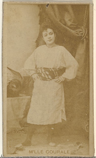 M'lle Couralet, from the Actors and Actresses series (N145-8) issued by Duke Sons & Co. to promote Duke Cigarettes