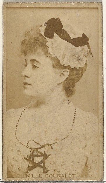 M'lle Couralet, from the Actors and Actresses series (N145-8) issued by Duke Sons & Co. to promote Duke Cigarettes