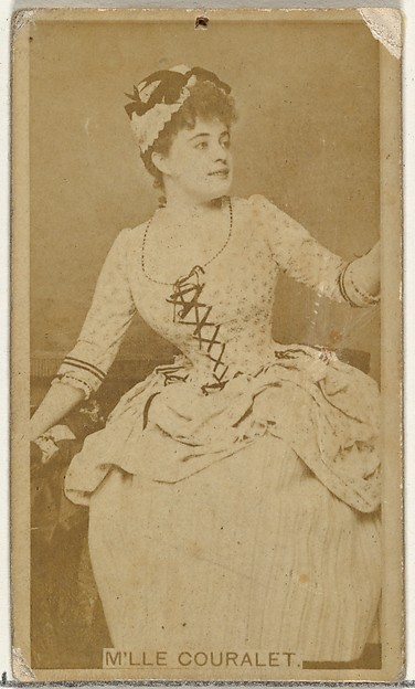 M'lle Couralet, from the Actors and Actresses series (N145-8) issued by Duke Sons & Co. to promote Duke Cigarettes
