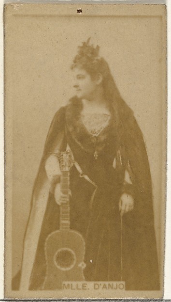 Mlle. D'anjo, from the Actors and Actresses series (N145-8) issued by Duke Sons & Co. to promote Duke Cigarettes