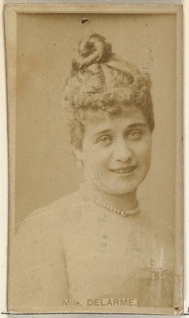 Mlle. Delarme, from the Actors and Actresses series (N145-8) issued by Duke Sons & Co. to promote Duke Cigarettes