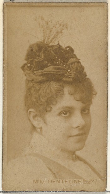 Mlle. Denteline, from the Actors and Actresses series (N145-8) issued by Duke Sons & Co. to promote Duke Cigarettes