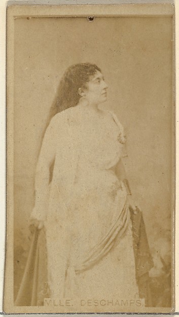 Mlle. Deschamps, from the Actors and Actresses series (N145-8) issued by Duke Sons & Co. to promote Duke Cigarettes