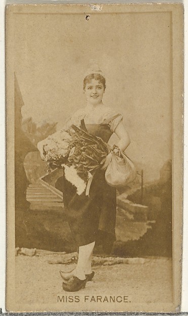 Miss Farance, from the Actors and Actresses series (N145-8) issued by Duke Sons & Co. to promote Duke Cigarettes