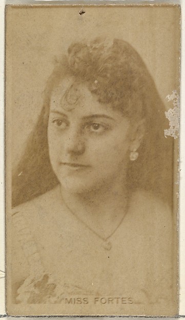 Miss Fortes, from the Actors and Actresses series (N145-8) issued by Duke Sons & Co. to promote Duke Cigarettes