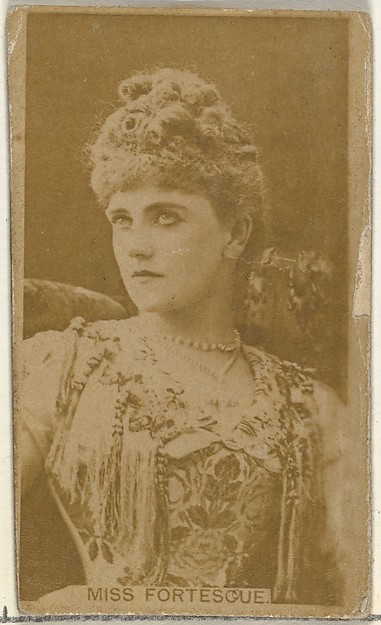 Miss Fortescue, from the Actors and Actresses series (N145-8) issued by Duke Sons & Co. to promote Duke Cigarettes