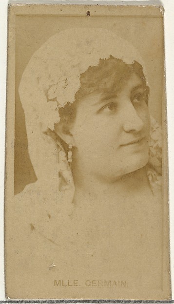 Mlle. Germain, from the Actors and Actresses series (N145-8) issued by Duke Sons & Co. to promote Duke Cigarettes