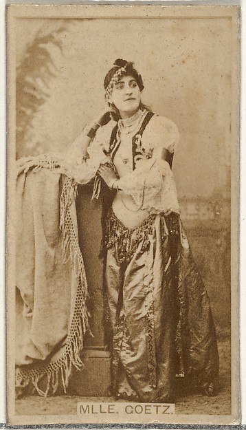 Mlle. Goetz, from the Actors and Actresses series (N145-8) issued by Duke Sons & Co. to promote Duke Cigarettes