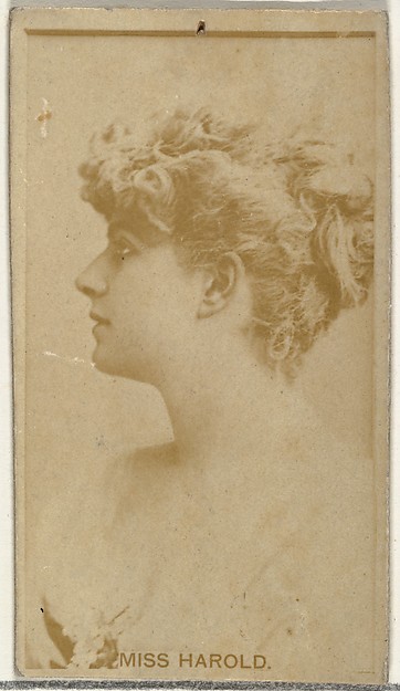 Miss Harold, from the Actors and Actresses series (N145-8) issued by Duke Sons & Co. to promote Duke Cigarettes