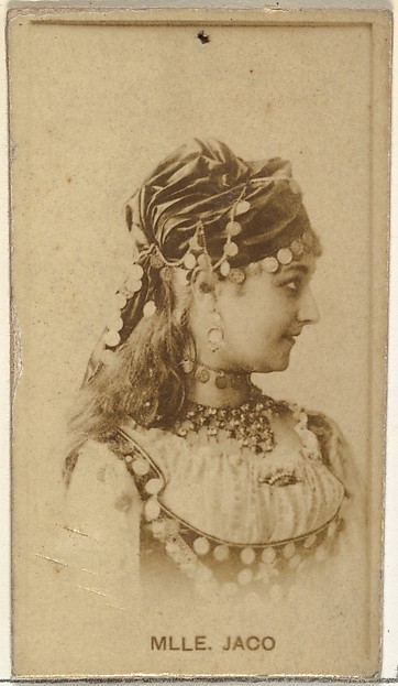 Mlle. Jaco, from the Actors and Actresses series (N145-8) issued by Duke Sons & Co. to promote Duke Cigarettes