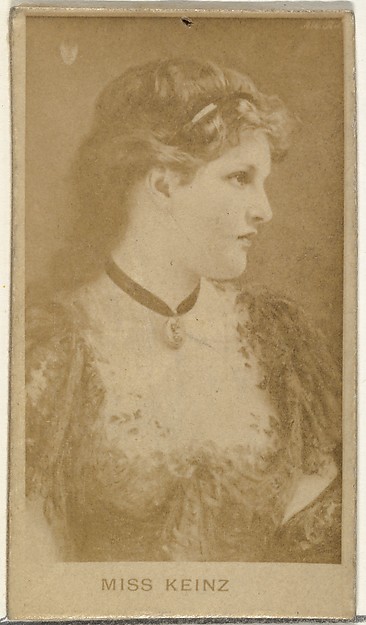 Miss Keinz, from the Actors and Actresses series (N145-8) issued by Duke Sons & Co. to promote Duke Cigarettes