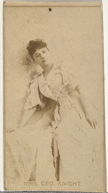 Mrs. George Knight, from the Actors and Actresses series (N145-8) issued by Duke Sons & Co. to promote Duke Cigarettes