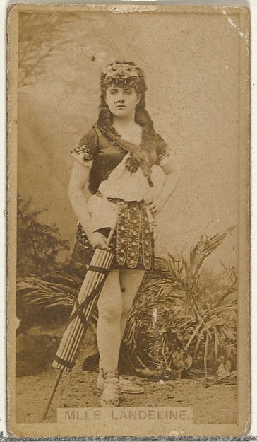 Mlle. Landeline, from the Actors and Actresses series (N145-8) issued by Duke Sons & Co. to promote Duke Cigarettes