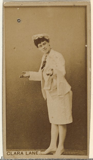 Clara Lane, from the Actors and Actresses series (N145-8) issued by Duke Sons & Co. to promote Duke Cigarettes