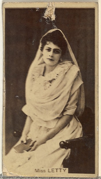 Miss Letty, from the Actors and Actresses series (N145-8) issued by Duke Sons & Co. to promote Duke Cigarettes