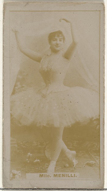 Mlle. Menilli, from the Actors and Actresses series (N145-8) issued by Duke Sons & Co. to promote Duke Cigarettes