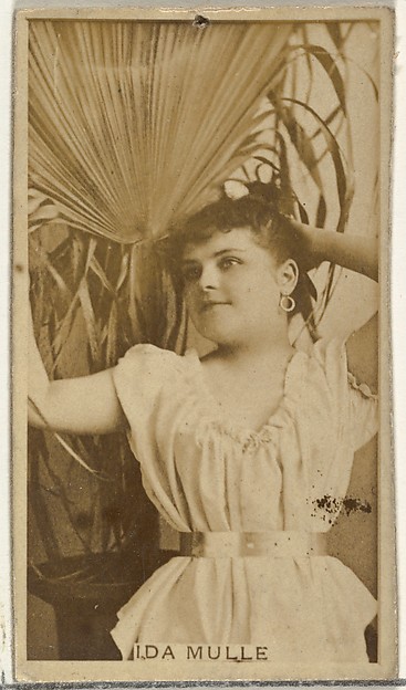 Ida Mulle, from the Actors and Actresses series (N145-8) issued by Duke Sons & Co. to promote Duke Cigarettes