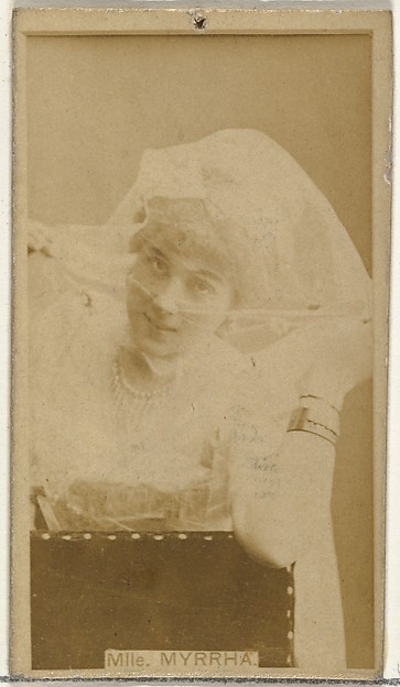 Mlle. Myrrha, from the Actors and Actresses series (N145-8) issued by Duke Sons & Co. to promote Duke Cigarettes