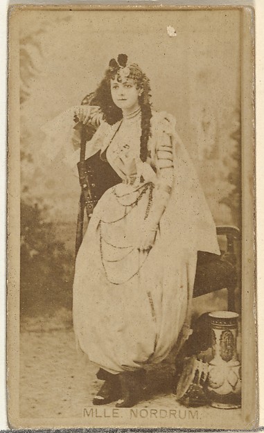 Mlle. Nordrum, from the Actors and Actresses series (N145-8) issued by Duke Sons & Co. to promote Duke Cigarettes