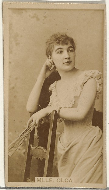 Mlle. Olga, from the Actors and Actresses series (N145-8) issued by Duke Sons & Co. to promote Duke Cigarettes