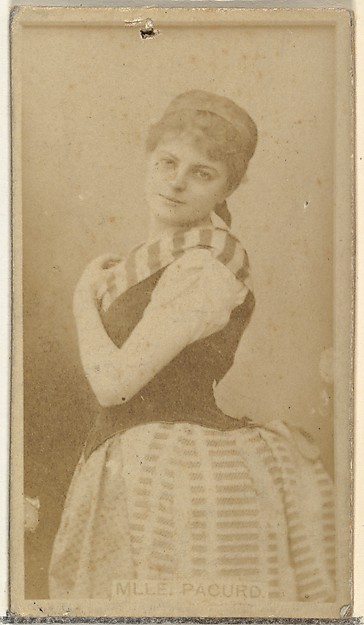 Mlle. Pacurd, from the Actors and Actresses series (N145-8) issued by Duke Sons & Co. to promote Duke Cigarettes