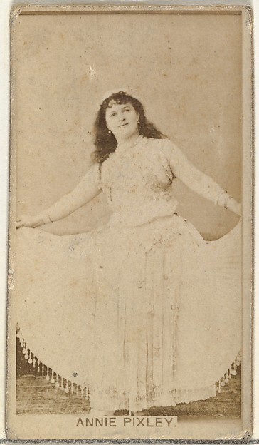 Annie Pixley, from the Actors and Actresses series (N145-8) issued by Duke Sons & Co. to promote Duke Cigarettes