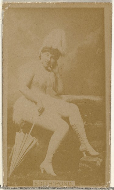 Edith Pond, from the Actors and Actresses series (N145-8) issued by Duke Sons & Co. to promote Duke Cigarettes