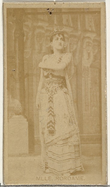 Mlle. Rordame, from the Actors and Actresses series (N145-8) issued by Duke Sons & Co. to promote Duke Cigarettes