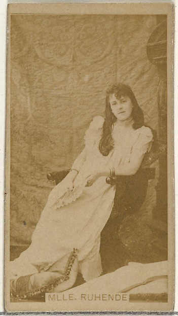 Mlle. Ruhende, from the Actors and Actresses series (N145-8) issued by Duke Sons & Co. to promote Duke Cigarettes