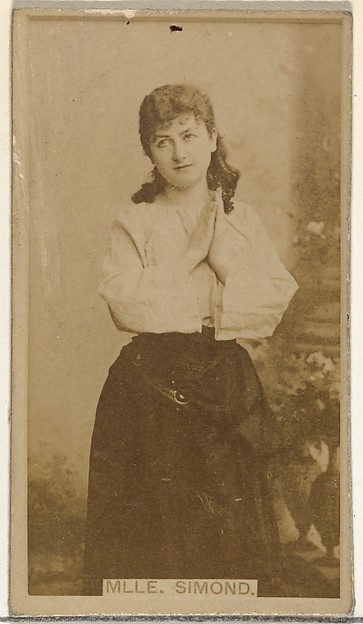 Mlle. Simond, from the Actors and Actresses series (N145-8) issued by Duke Sons & Co. to promote Duke Cigarettes