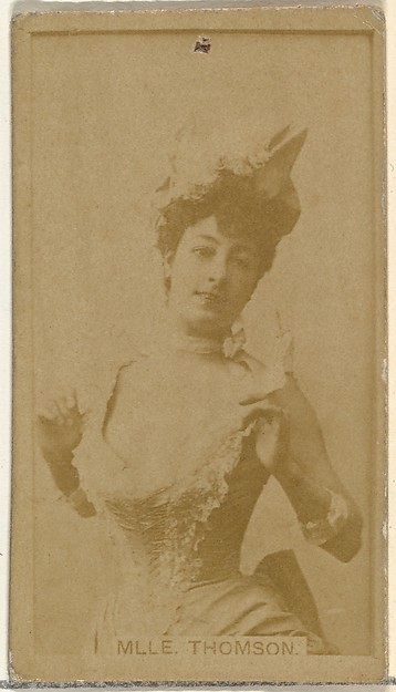 Mlle. Thomson, from the Actors and Actresses series (N145-8) issued by Duke Sons & Co. to promote Duke Cigarettes