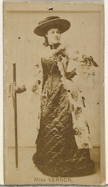 Miss Vernon, from the Actors and Actresses series (N145-8) issued by Duke Sons & Co. to promote Duke Cigarettes