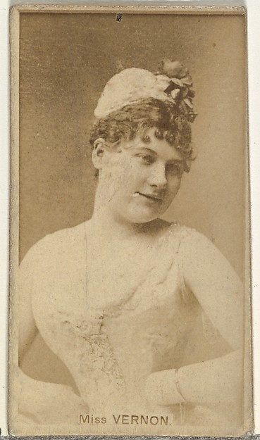 Miss Vernon, from the Actors and Actresses series (N145-8) issued by Duke Sons & Co. to promote Duke Cigarettes